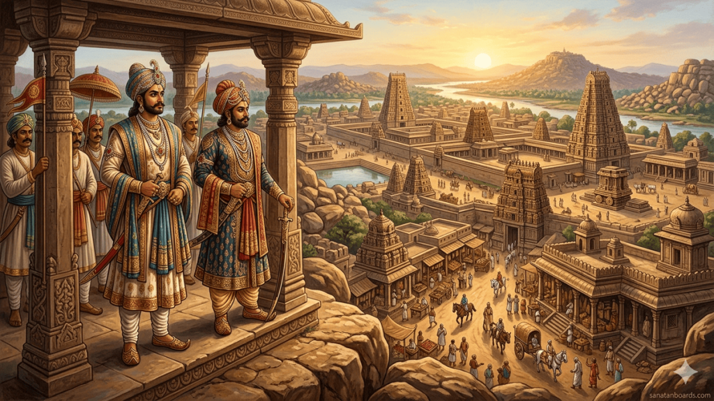 VIJAYANAGARA EMPIRE – HARIHARA I, BUKKA RAYA I, KRISHNADEVARAYA