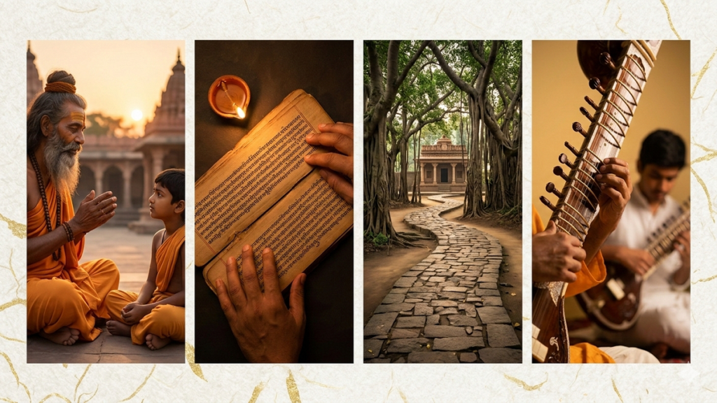 Parampara Knowledge Network showing guru shishya knowledge lineage