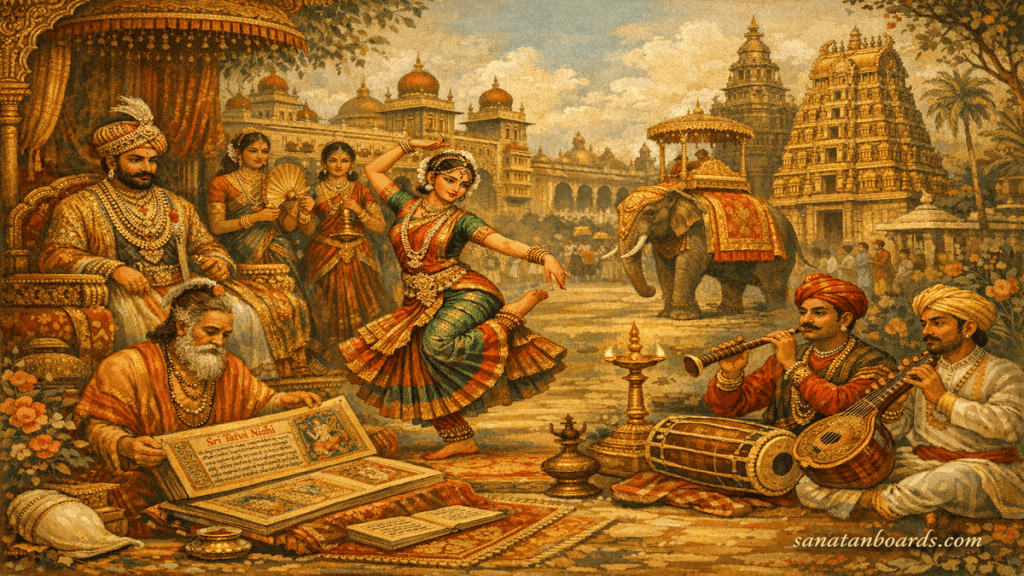 Cultural heritage of Mysore Kingdom with classical dance music and manuscripts under Maharaja Krishnaraja Wodeyar III