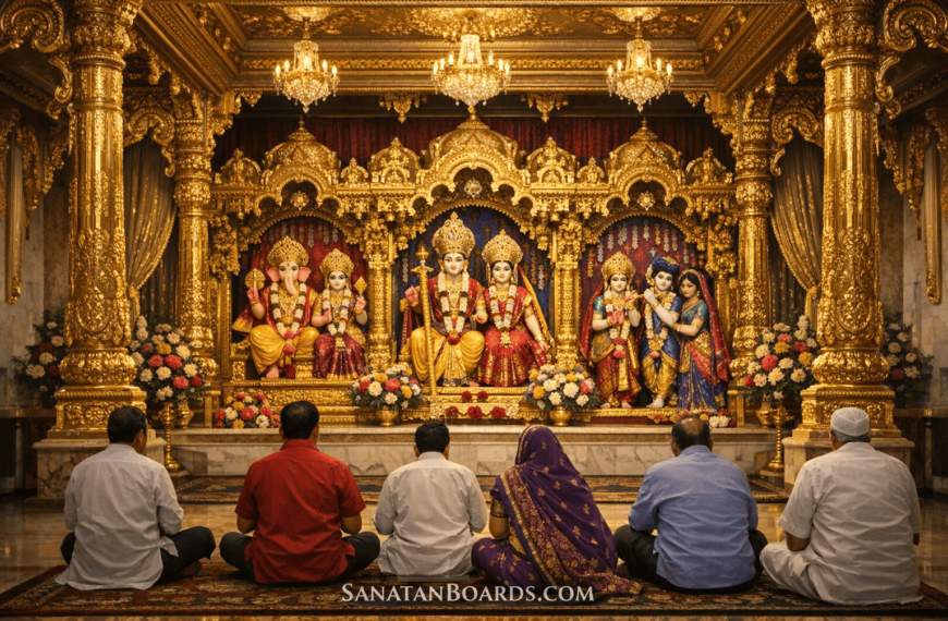 Inside Swaminarayan Temple Nairobi prayer hall