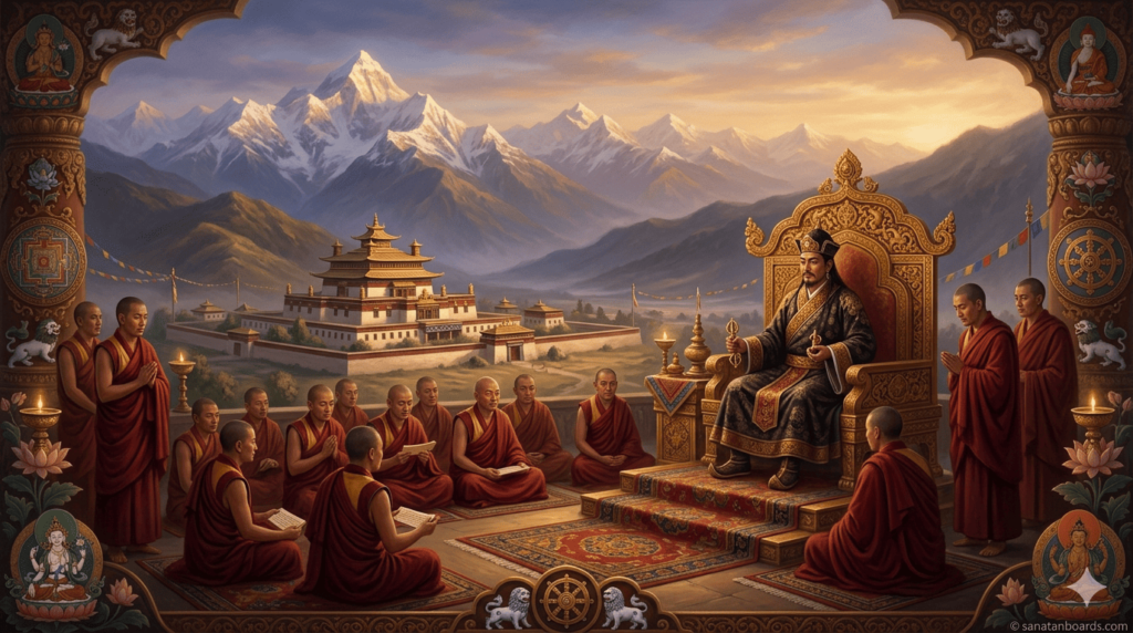 TIBETAN EMPIRE – KING TRISONG DETSEN (PATRON OF BUDDHISM, HINDU INFLUENCE)